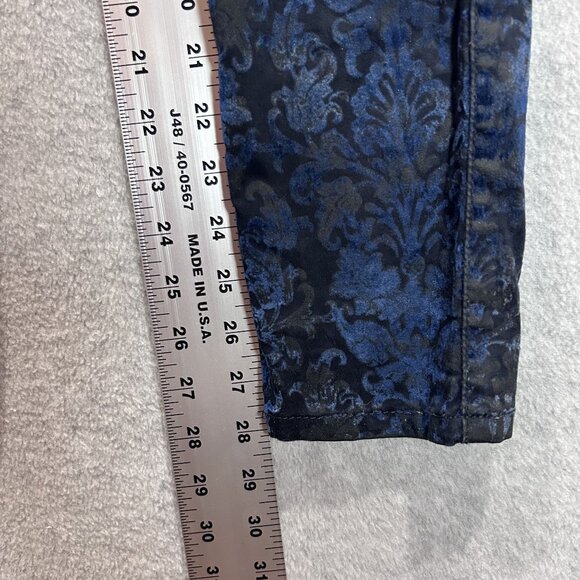 Guess Kate Skinny Blue Damask Print Jeans Size 28 Avant Garde Floral Boho - Picture 5 of 15